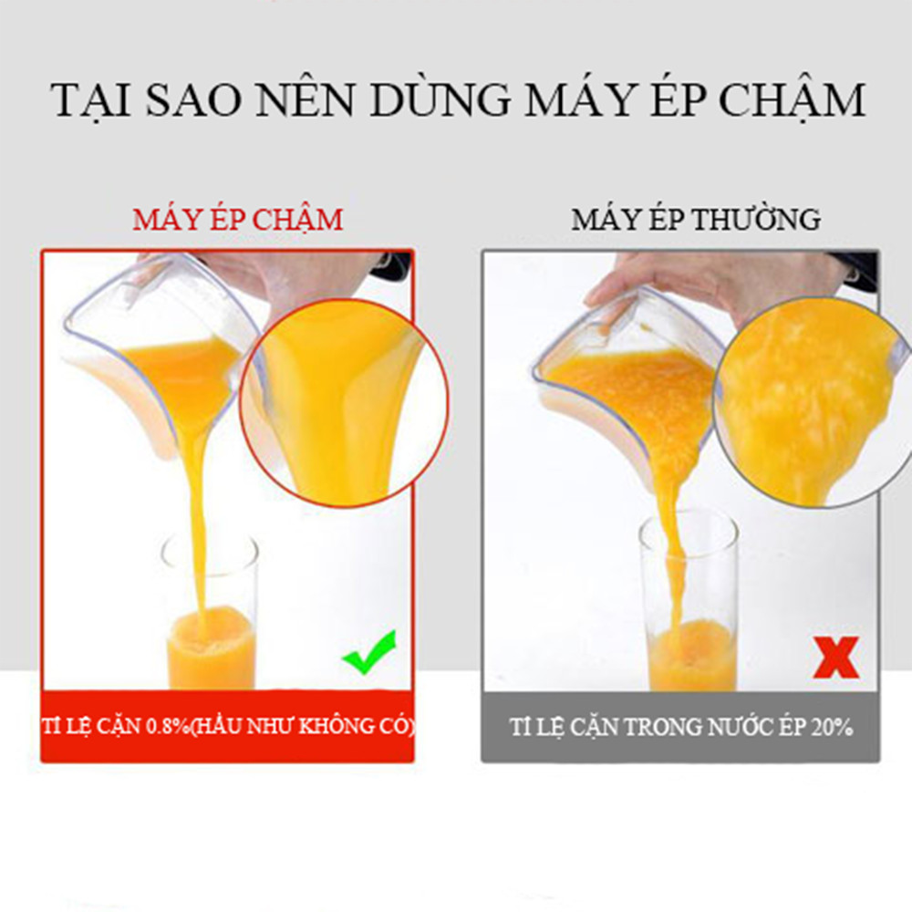 Máy ép hoa quả RH 313 tốc độ chậm cổ bình to phiên bản cải tiến 2021 Bảo hành 1 năm