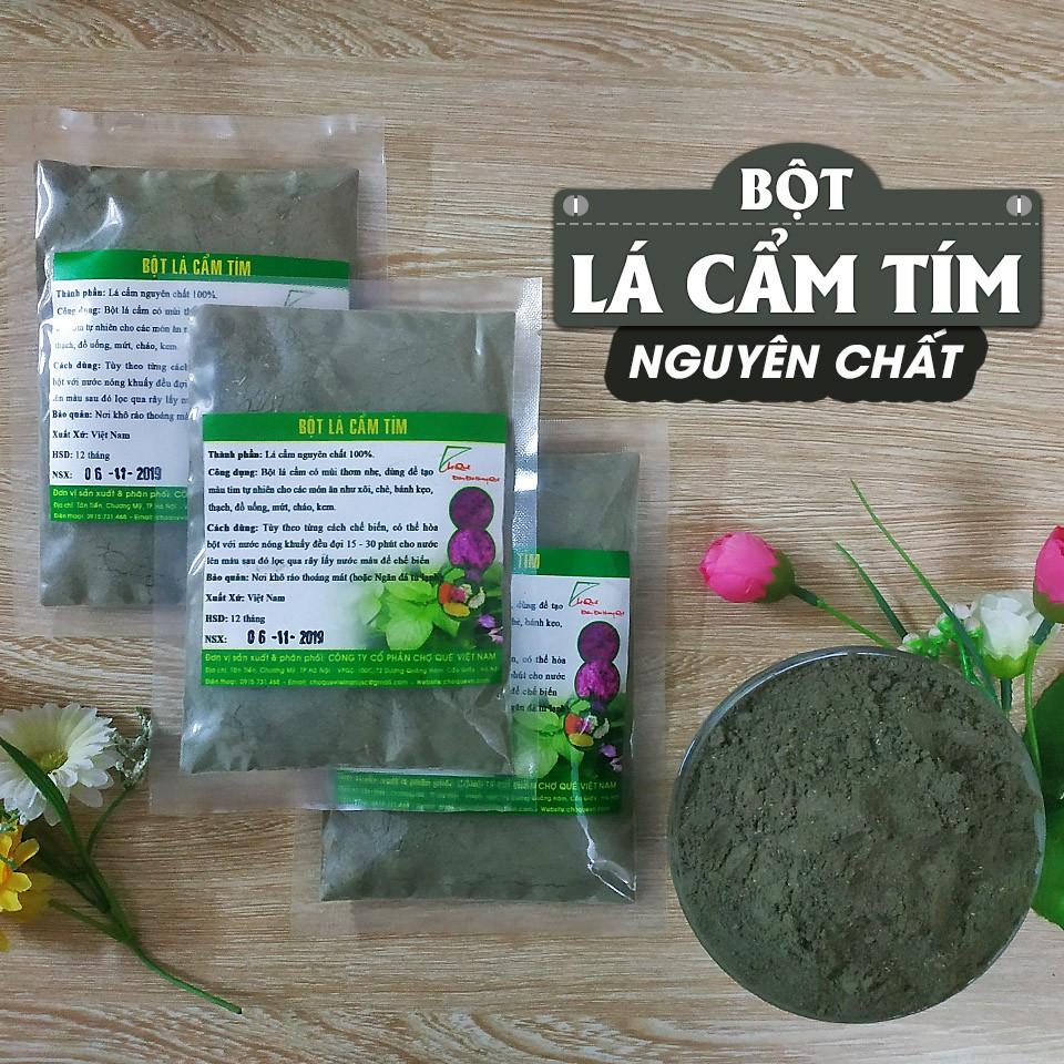 Bột Lá Cẩm Tím Nguyên Chất Tạo Màu Tự Nhiên Gói 10g