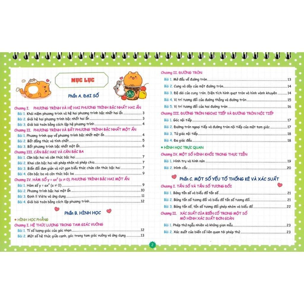 Sách - Lịch Kiến Thức Cần Nhớ Môn Toán Lớp 9 - Dùng Chung Các Bộ SGK Hiện Hành - Hồng Ân