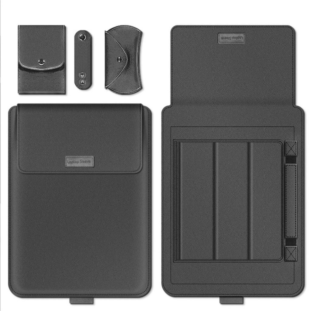 Bao da cho Laptop thế hệ mới tích hợp giá đỡ và tấm lót chuột đa năng Sleeve