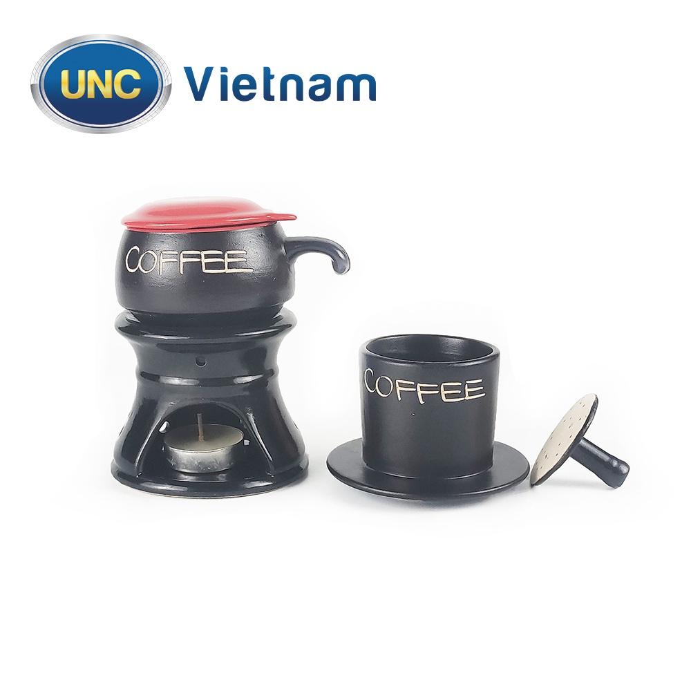 Bộ Phin Cà Phê Sứ UNC Việt Nam - Sử dụng chân đốt giữ nhiệt, nhiều màu sắc, đủ món, pha cafe sẽ ngon hơn