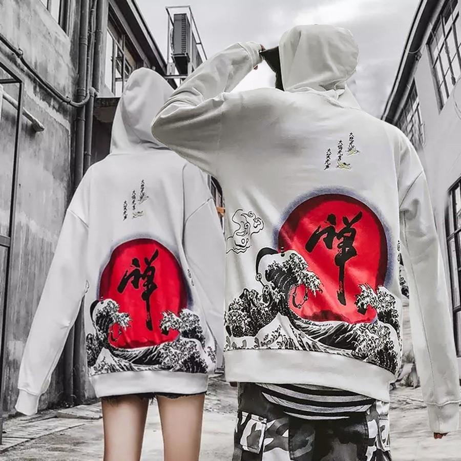 Áo Hoodie Nỉ Ngoại nhập Red Moon nam nữ form rộng Unisex vải mềm mịn đẹp