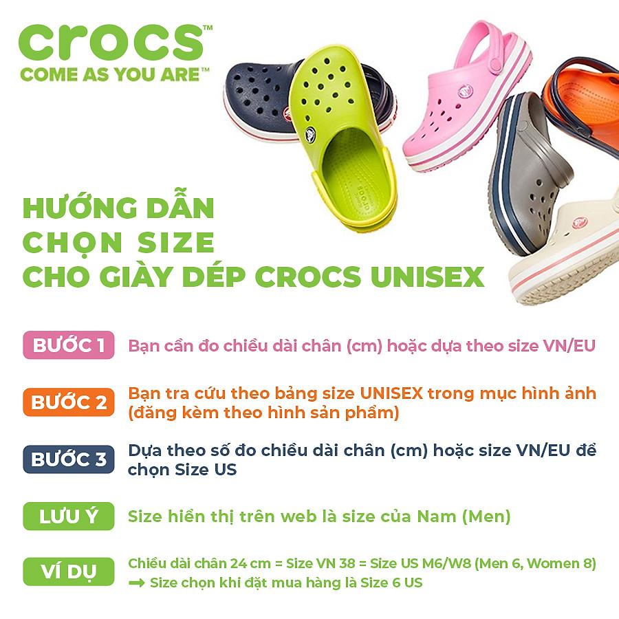 Giày lười Crocs Crocband unisex 11016 - Hồng nhạt - M5W7