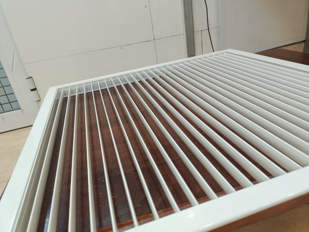 Cửa gió nhôm 400x400mm dạng nan bầu dục, cửa gió điều hòa âm trần