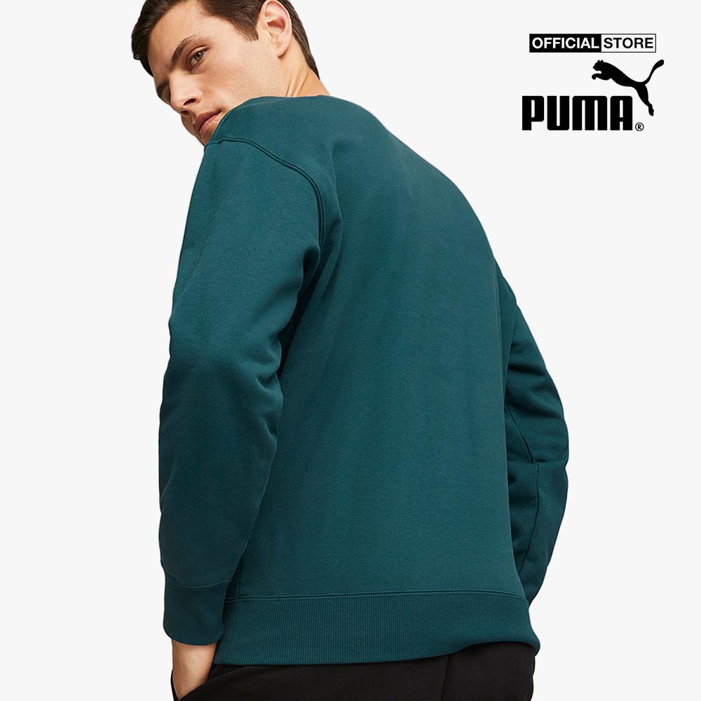 PUMA - Áo sweatshirt nam phom suông Classics Relaxed Crewneck 535599