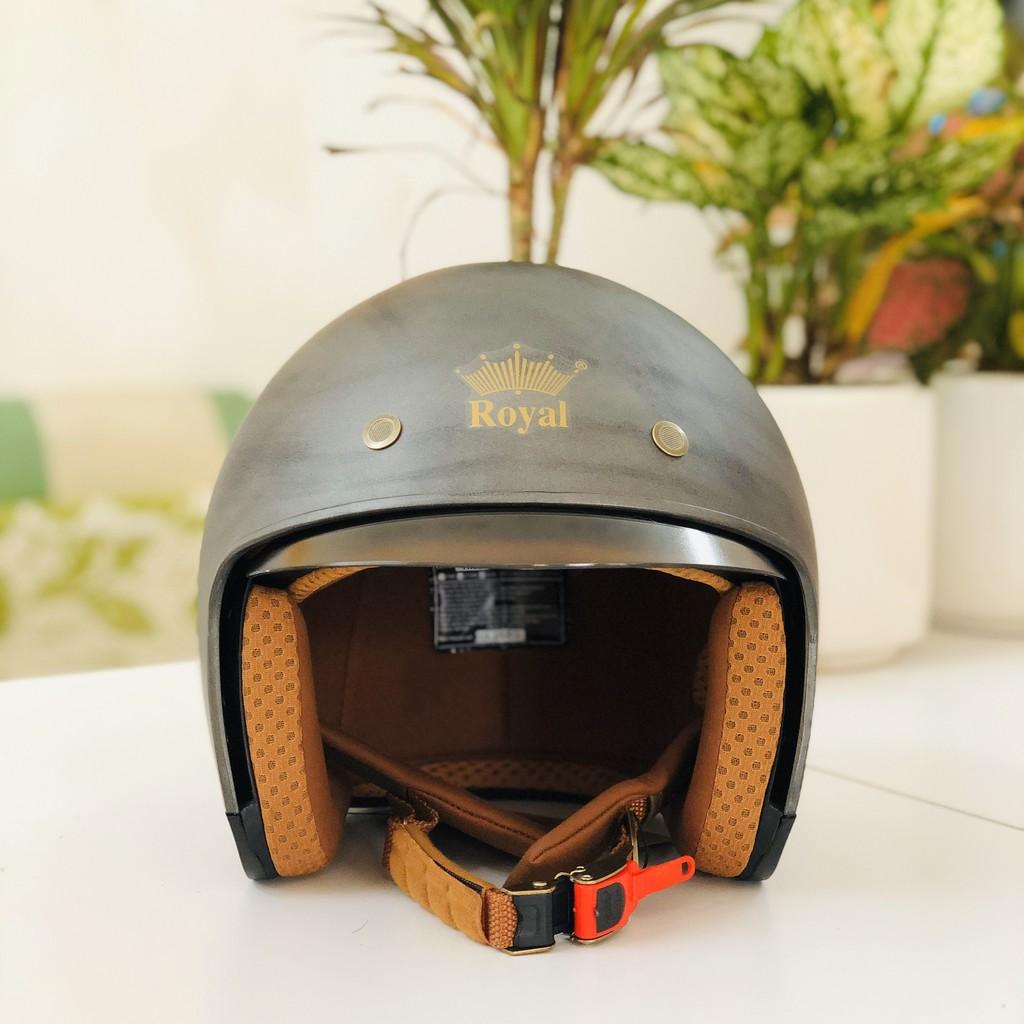 Nón bảo hiểm 3/4 ROYAL M139 có kính âm XƯỚT NHÁM