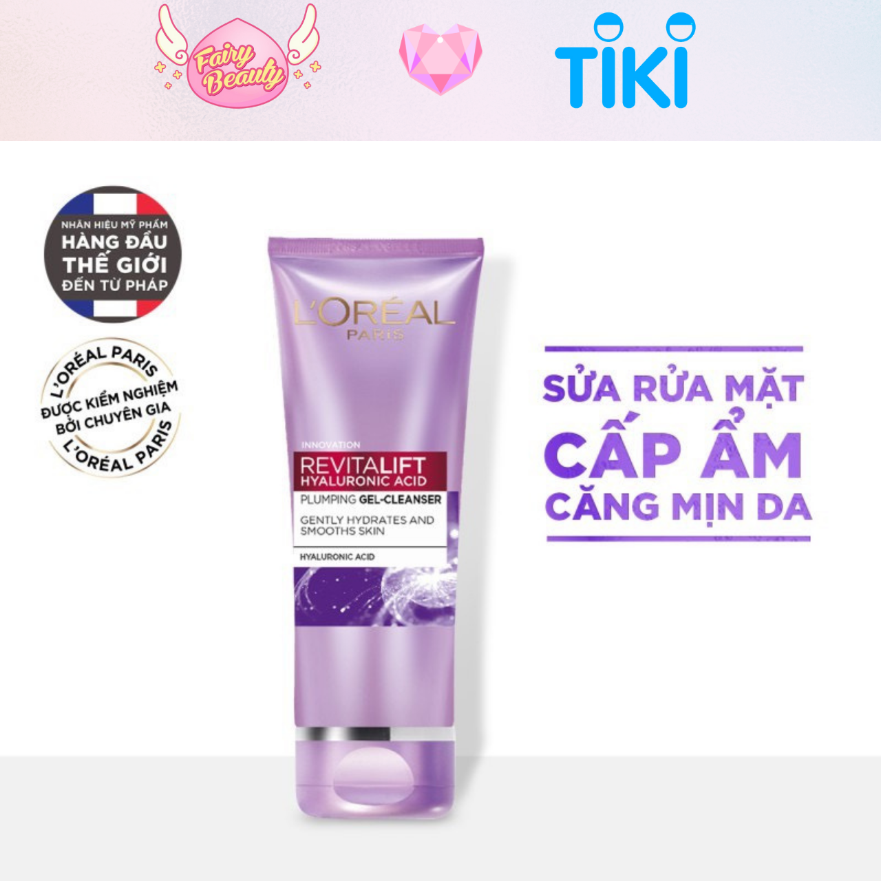 Sữa Rửa Mặt Cấp Ẩm Và Chống Lão Hoá Chuyên Sâu Revitalift Hyaluronic Acid Hydrating Gel Cleanser 100ml