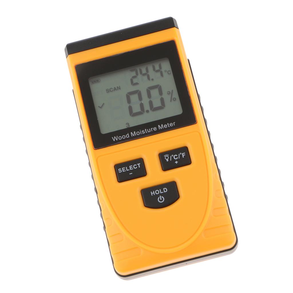 GM630 LCD Digital Wood Moisture Meter Humidity Meter Damp Detector Tester