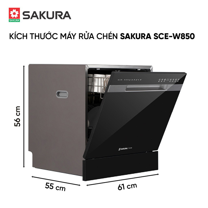 MÁY RỬA CHÉN BÁT SAKURA SCE-W850 - KHỬ TRÙNG TIA UV - HÀNG CHÍNH HÃNG