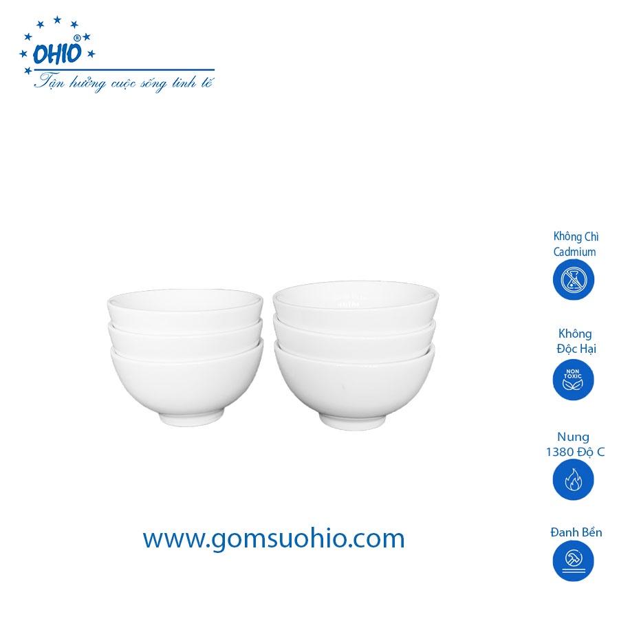 Bát Chấm 8.7 cm Sứ Trắng OHIO
