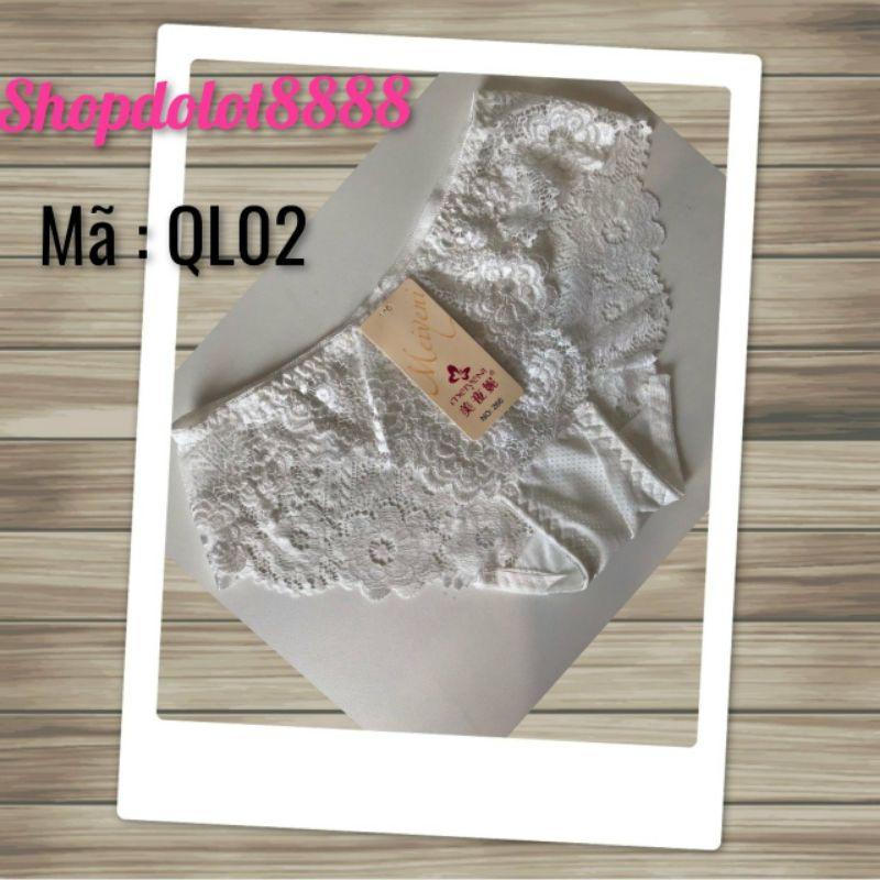 Combo 10 Quần lót ren chất liệu cotton co giãn tốt mã đặt hàng QL02