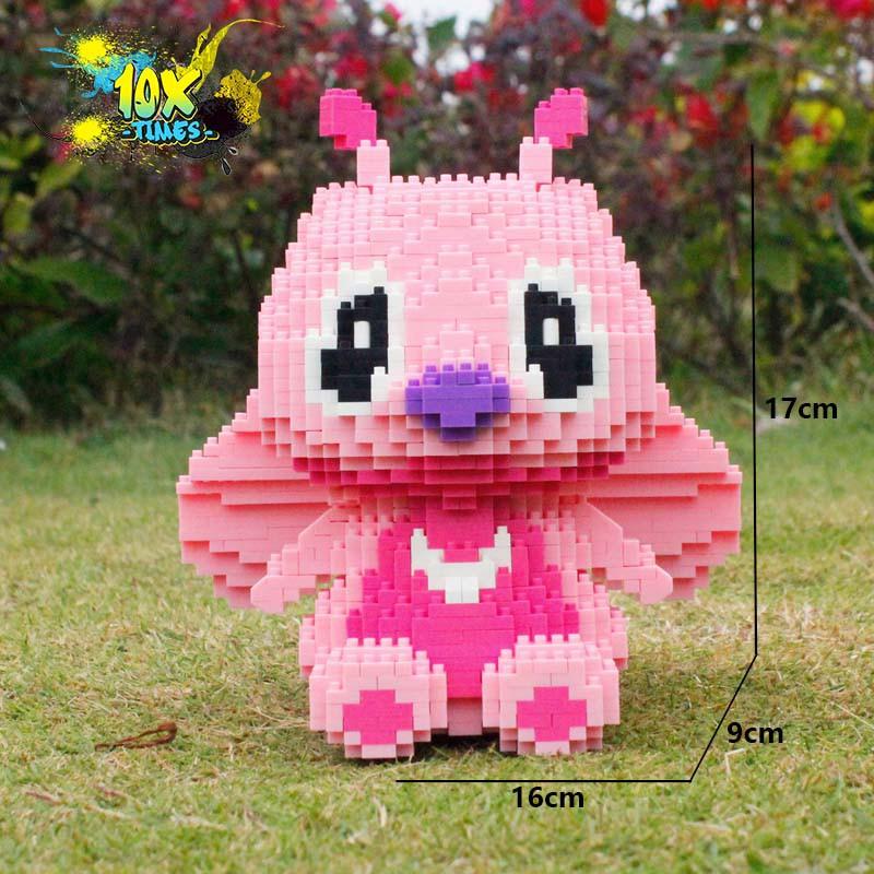 (17-22cm) Đồ chơi lego 3d stich dễ thương cute mô hình lắp ghép stitch,quà tặng bạn trai bạn gái, đồ trang trí