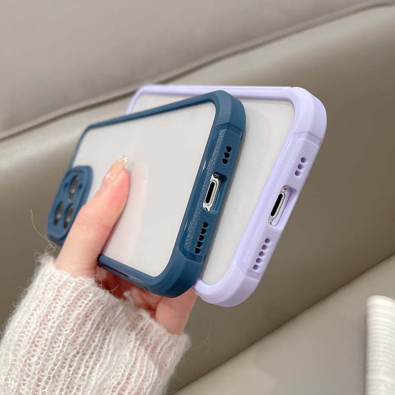 Ốp bảo vệ cam cho iPhone 14 pro max/14 Plus viền da cao cấp