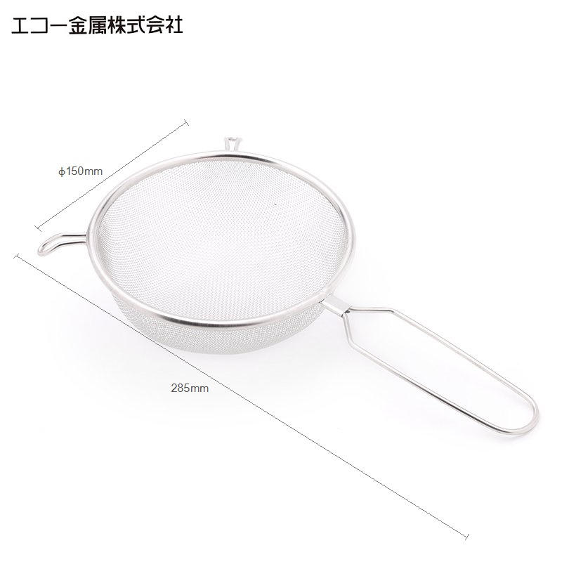 Combo 02 vợt inox trần bún, phở dùng cho quán ăn, nhà hàng  Echo φ15cm hàng nhập khẩu Nhật Bản tặng Set 03 miếng mút rửa chén bát Ohe 53374#