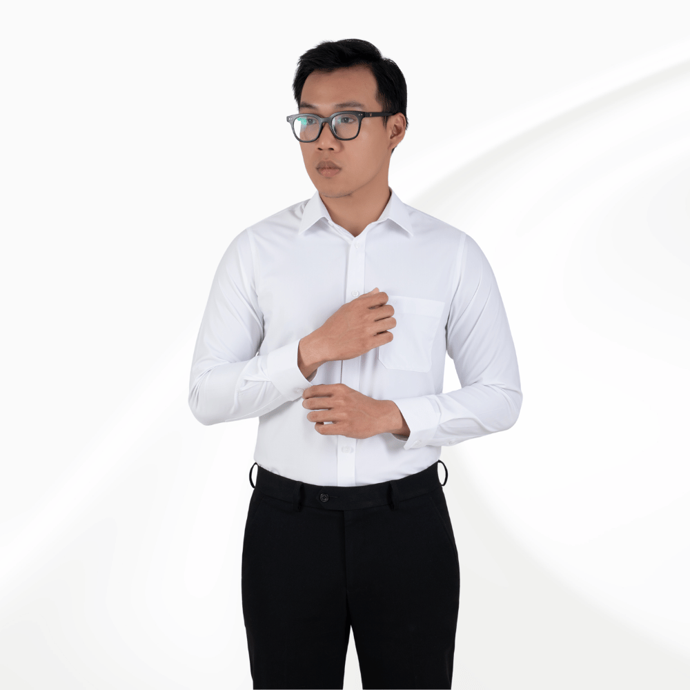 Áo sơ mi nam dài tay có túi màu trắng GENTITI by Thái Tuấn -  1C815HAKT101
