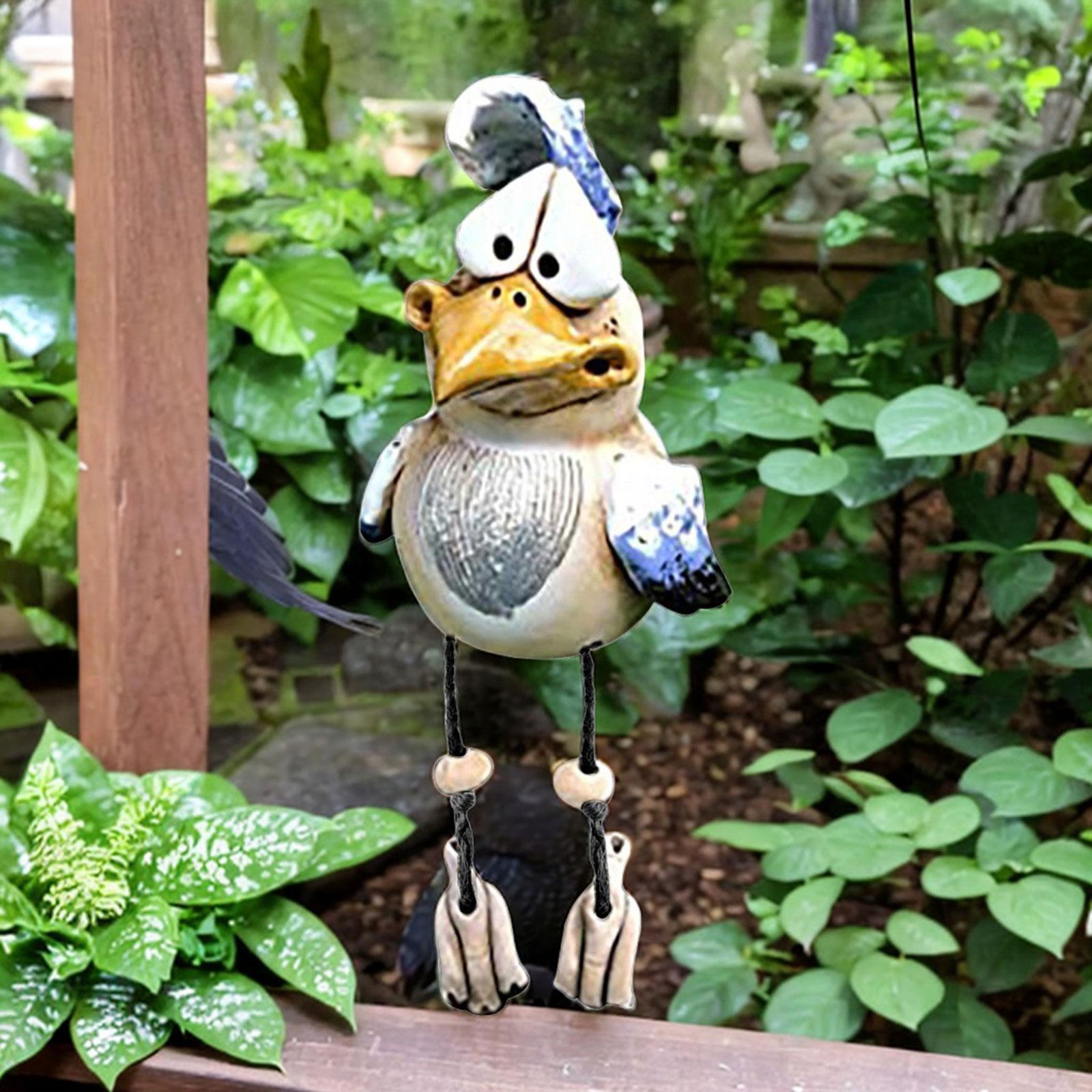 Chicken Statue for Garden Yard Arts Table Centerpiece Fairy Garden Accessories Statue Resin Figurines Sculpture for Halloween Bedroom