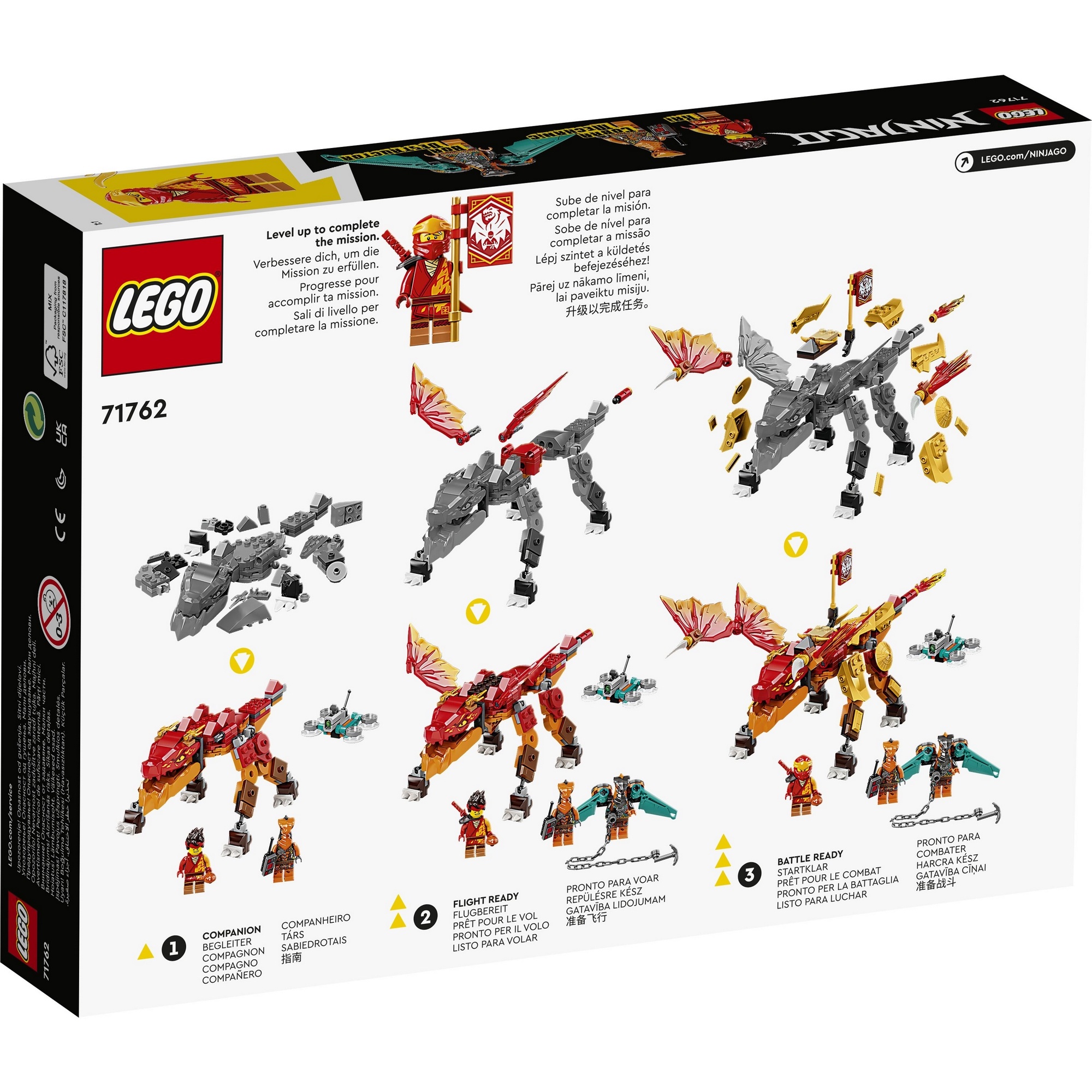 LEGO Ninjago 71762 Rồng lửa tiến hóa của Kai (204 chi tiết)