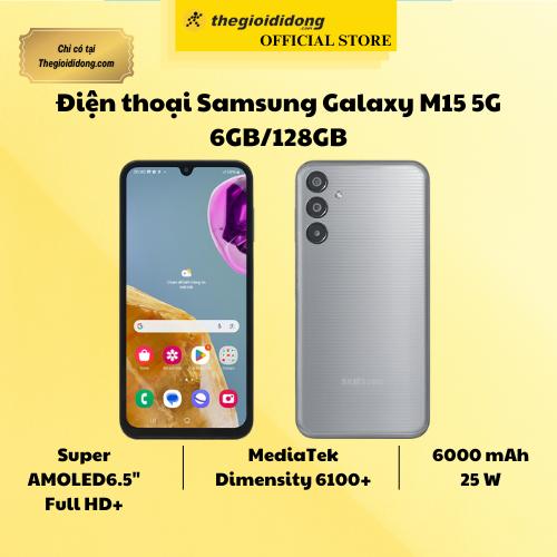 Điện thoại Samsung Galaxy M15 5G 6GB/128GB - Hàng Chính Hãng