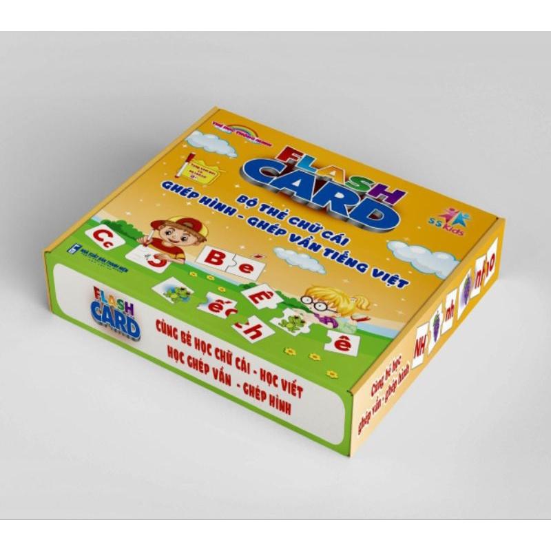 Flash card ghép hình viết xoá được