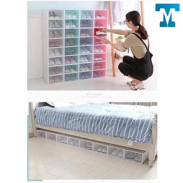 Hộp Đựng Giày Nắp Nhựa MIKA Đa Năng Tiện Dụng 33 x 23 x 13 cm