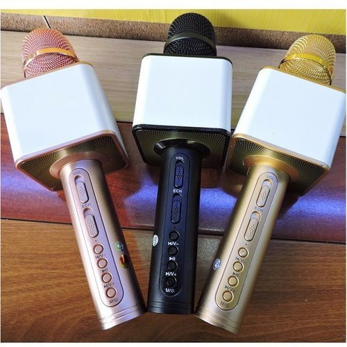 Hình ảnh Micro karaoke không dây bluetooth kiêm loa nghe nhạc  3 trong 1 PF72 Gold - Hàng Nhập Khẩu