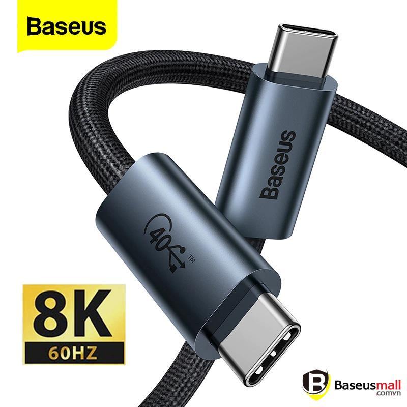 Cáp sạc Baseus Flash Series USB4 Full Featured Data Cable Type-C to Type-C 100w-Hàng chính hãng