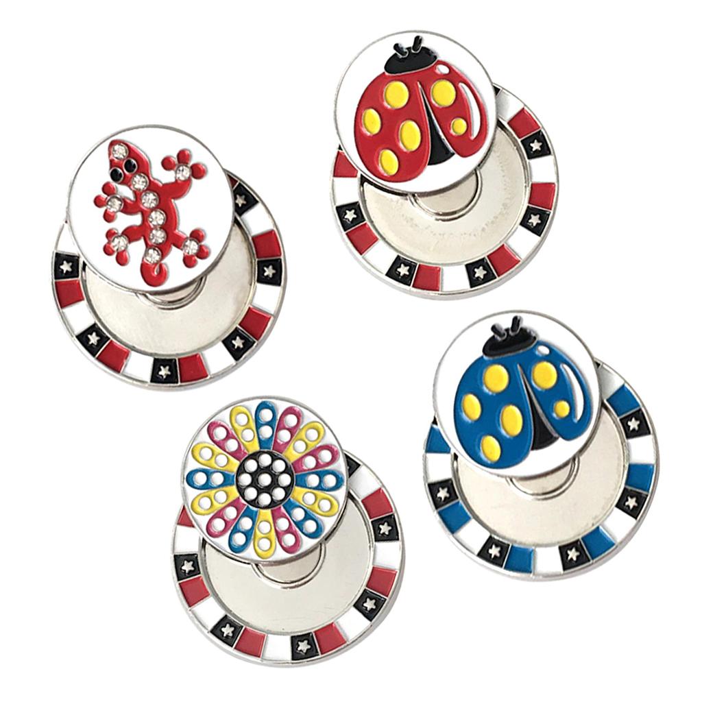 Magnetic Golf Cap Clip Ball Marker Zinc Alloy Golf Training Aids