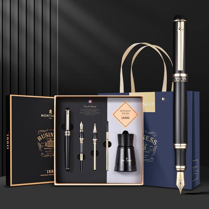 Quà tặng bút ký Pháp Luxury Montagut Versailes MIỄN PHÍ KHẮC TÊN 2002 mựcxanh tặng thầy cô VIP B204