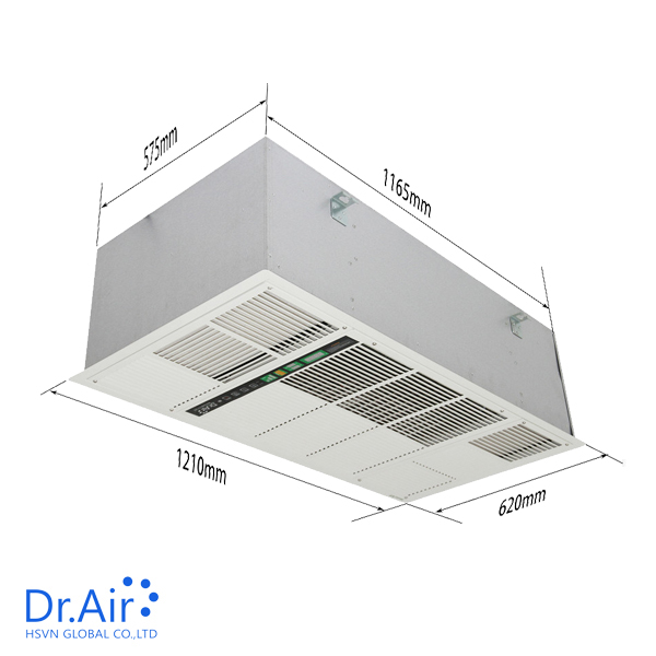 Máy lọc không khí tuần hoàn âm trần Drzone Ozone is Life Double Clean 2200- Hàng chính hãng