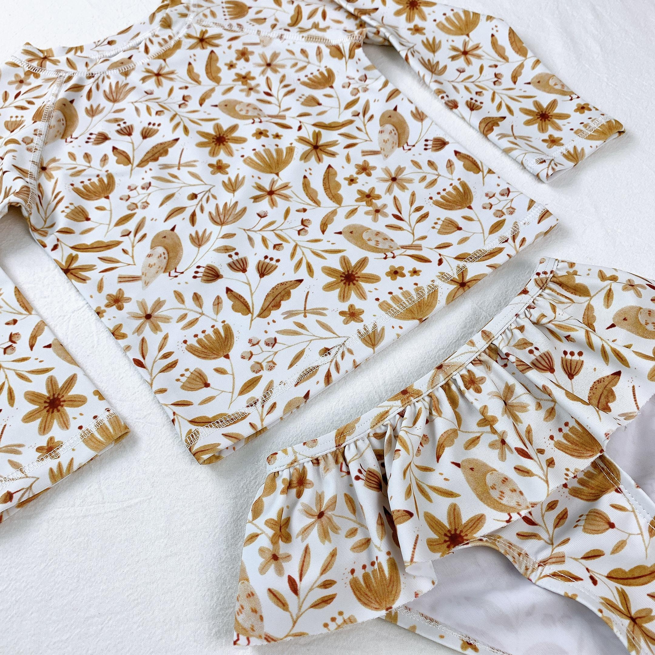 2021 Mới Mùa Hè Cho Bé Gái In Hình Đồ Bơi Chống Nắng Đi Biển Có Trẻ Em Áo Liền Quần Kỳ Nghỉ Trẻ Em Đồ Bơi