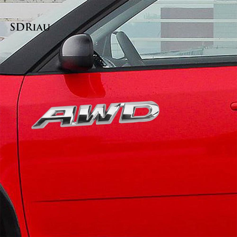 AWD Letter Car Tail Rear Side Windshield Fender Sticker Emblem Badge Decoration