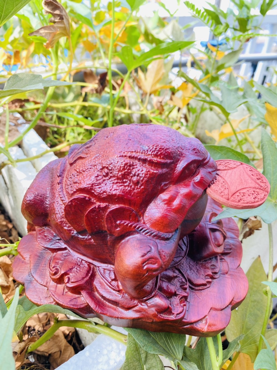 Thiềm thừ chiêu tài gỗ Hương