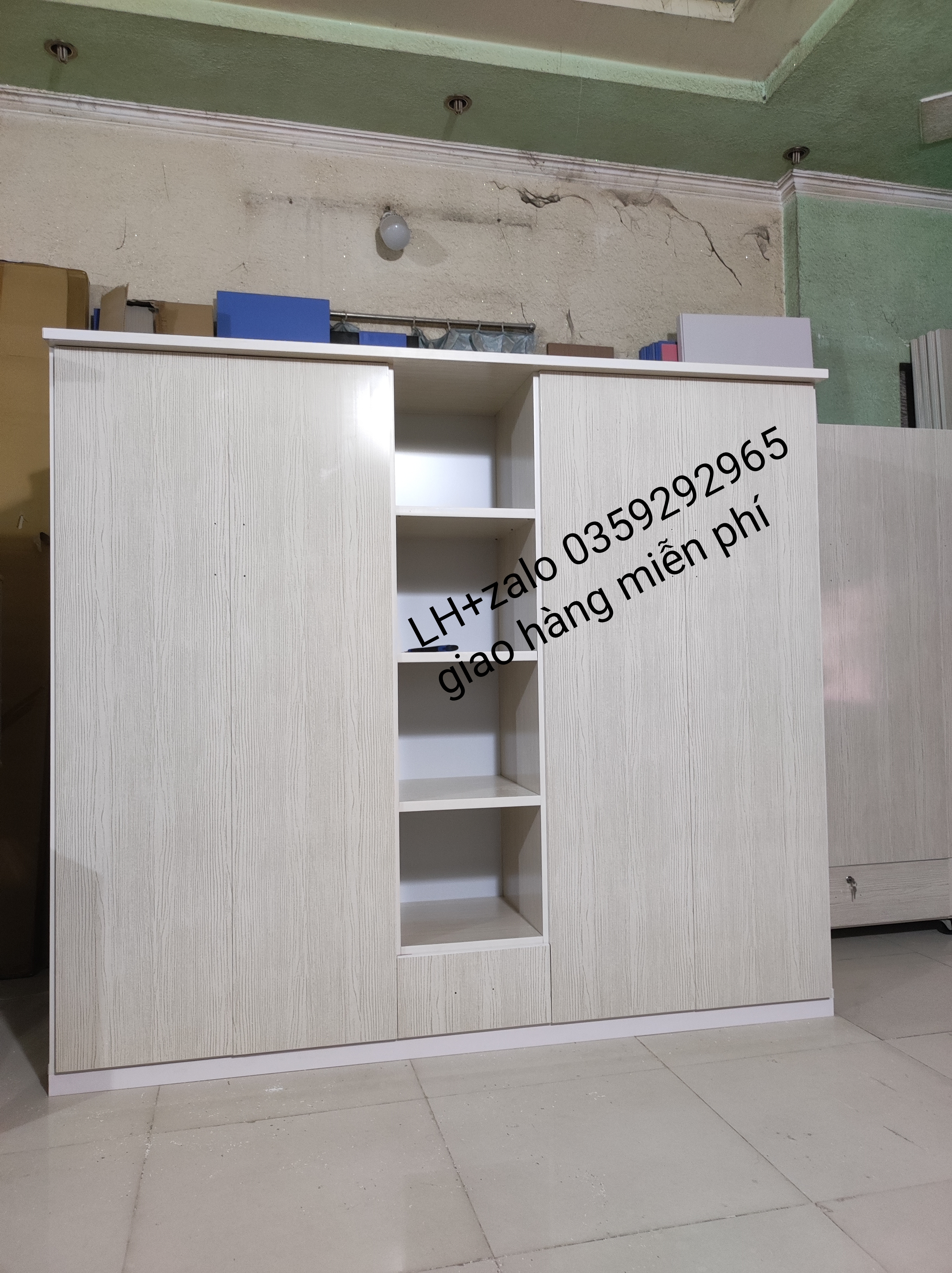 Tủ nhựa đài Loan 4 cánh 1 kệ