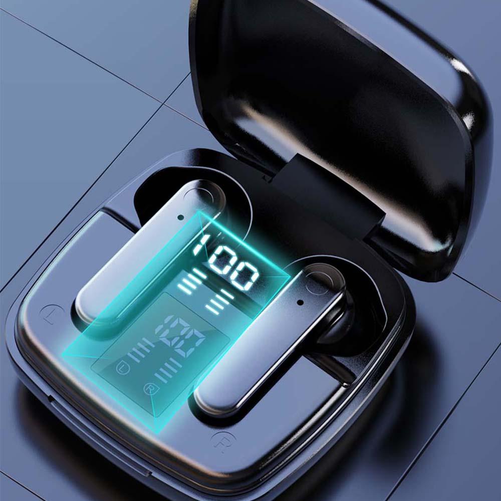 Tai Nghe Không Dây Đèn LED Hiển Thị Pin Thông Minh Bluetooth Stereo Vòm Bass Cao Cấp Gọi Tai Nghe Nhét Tai Không Dây