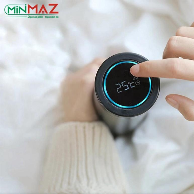 Bình Giữ Nhiệt Hiển Thị Nhiệt Độ Cảm Ứng, Bình Giữ Nhiệt Kèm Nhiệt Kế Đo Nhiệt Độ Thông Minh Inox 500ml
