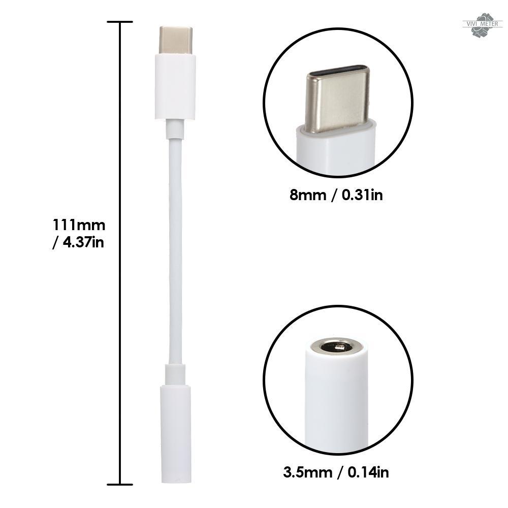 USB C to 3.5mm Headphone Jack Adapter with Digital Audio Cable Type C Jack Adapter for XIAOMI OPPO 