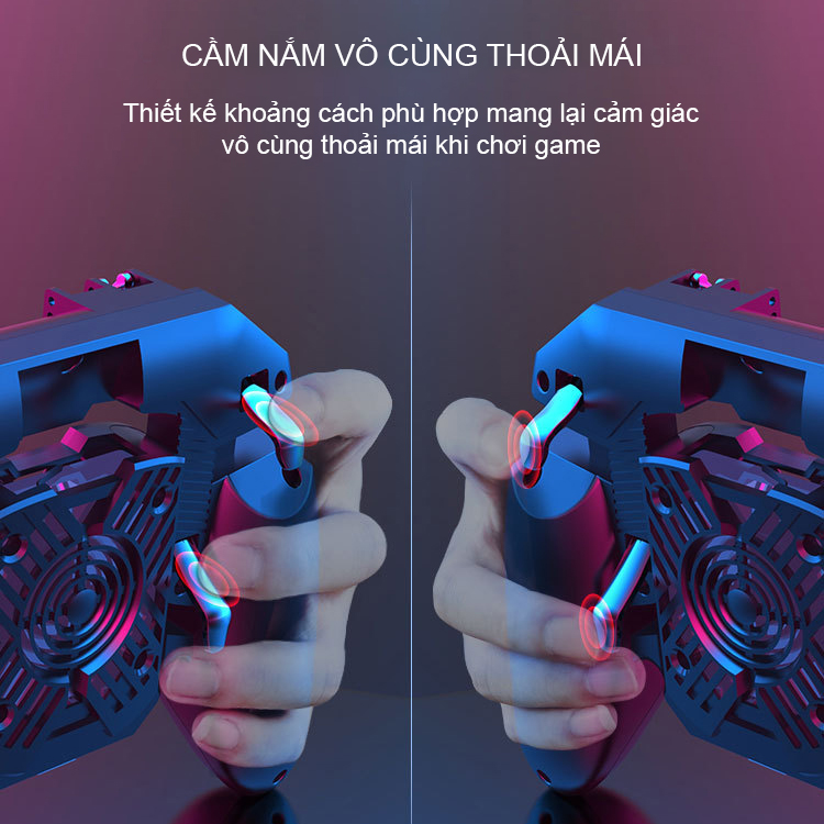 Tay cầm chơi game điện thoại SIDOTECH AK-88S Version 8 pin 1200mAH có tản nhiệt làm mát chơi game PUBG FF Freefire ROS kết nối 6 ngón linh hoạt tăng 2 lần tốc độ xử lý - Hàng chính hãng