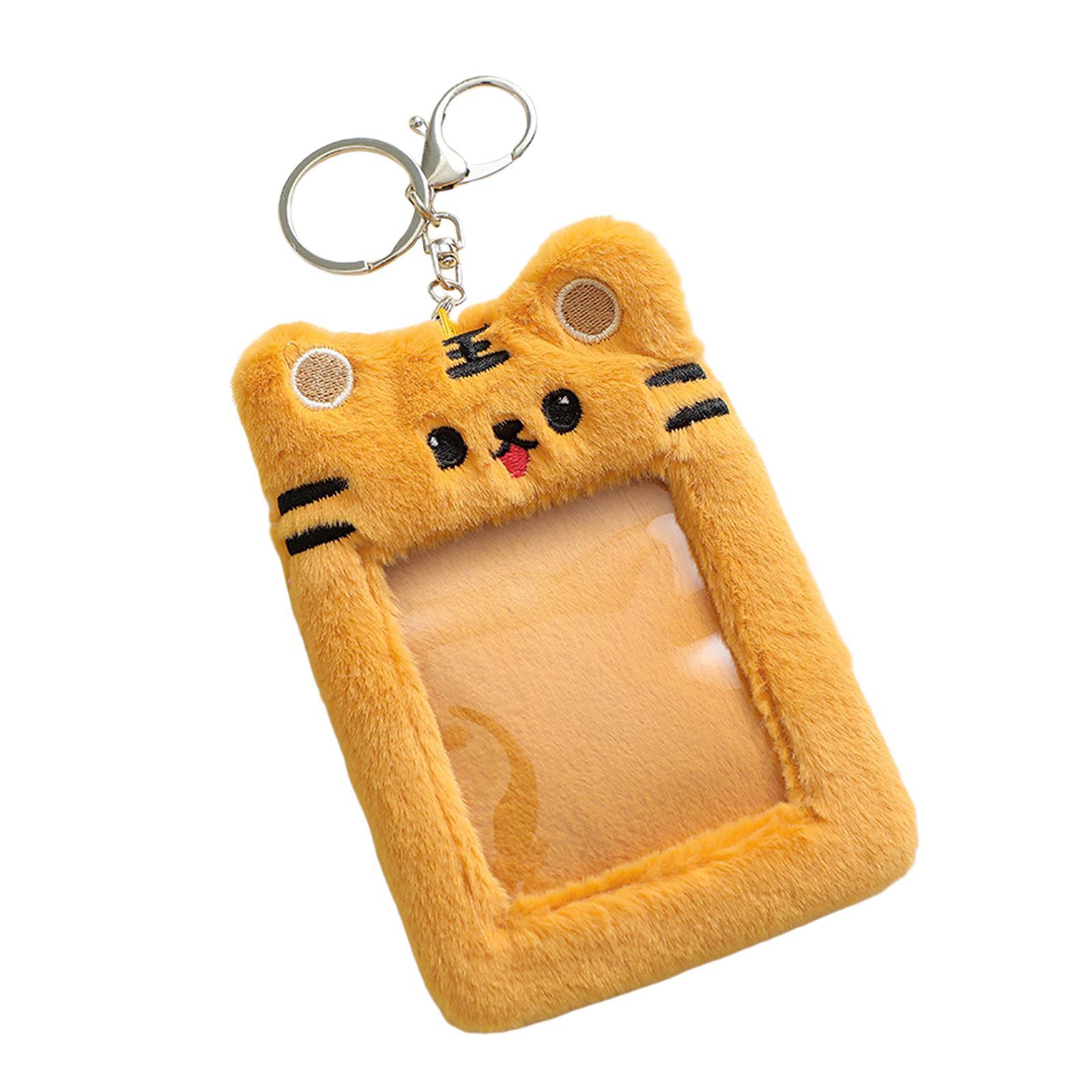 Plush Photocard Holder Photocard Holder Plush Keychain Holder for Game Cards Football Cards