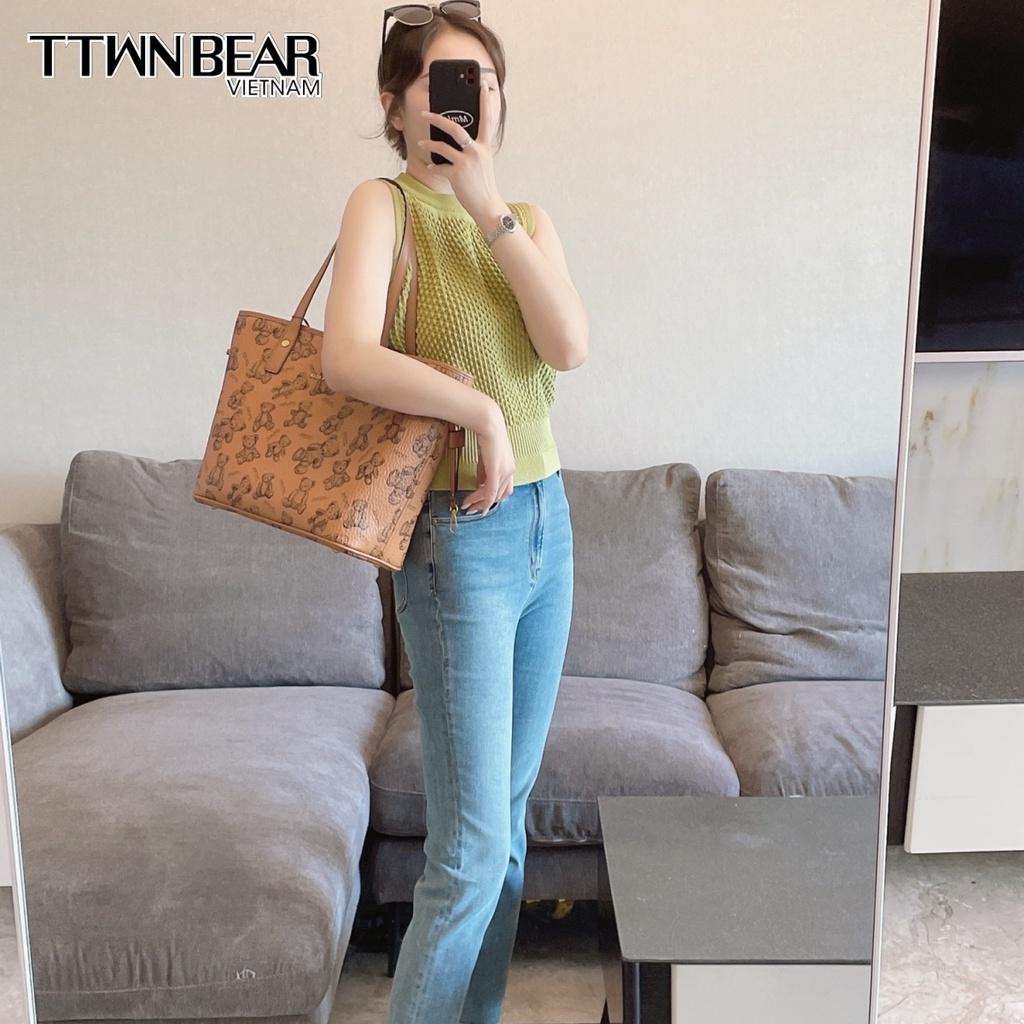 Túi tote da đeo chéo thời trang công sở kèm túi nhỏ xinh TTWN BEAR - TN2122