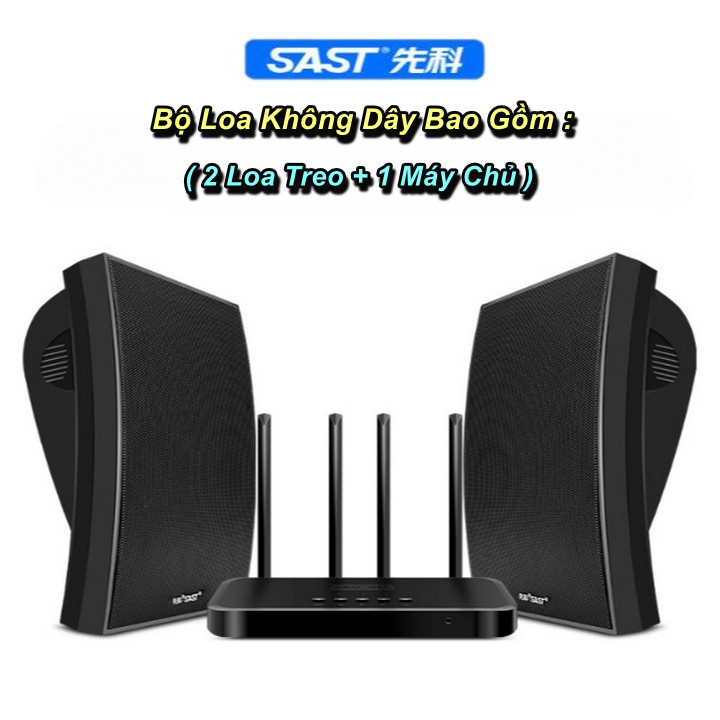 Bộ Loa Bluetooth Treo Tường SAST Cao Cấp (2Loa Treo + 1 Máy Chủ) - Home and Garden