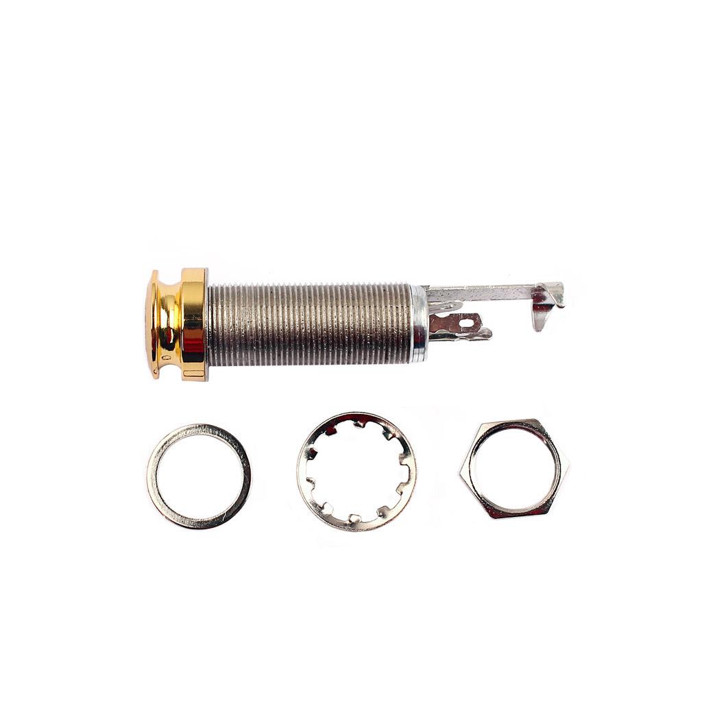Sunnimix Guitar Bass Cấp Pin Jack Đầu Ra 1/4 Inch Stereo Jack Cắm Ổ Cắm Cho Đàn Acoustic Guitar Điện