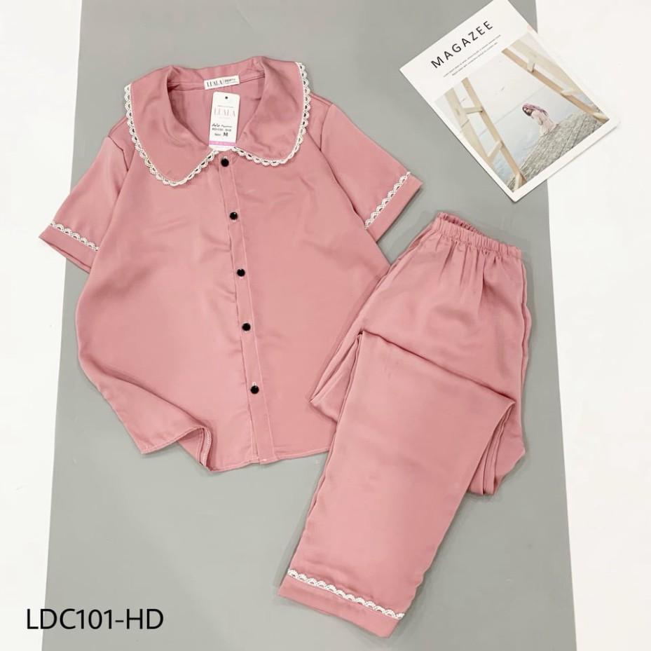 ĐỒ BỘ PIJAMA LỤA SATIN VIỀN REN CAO CẤP NỮ