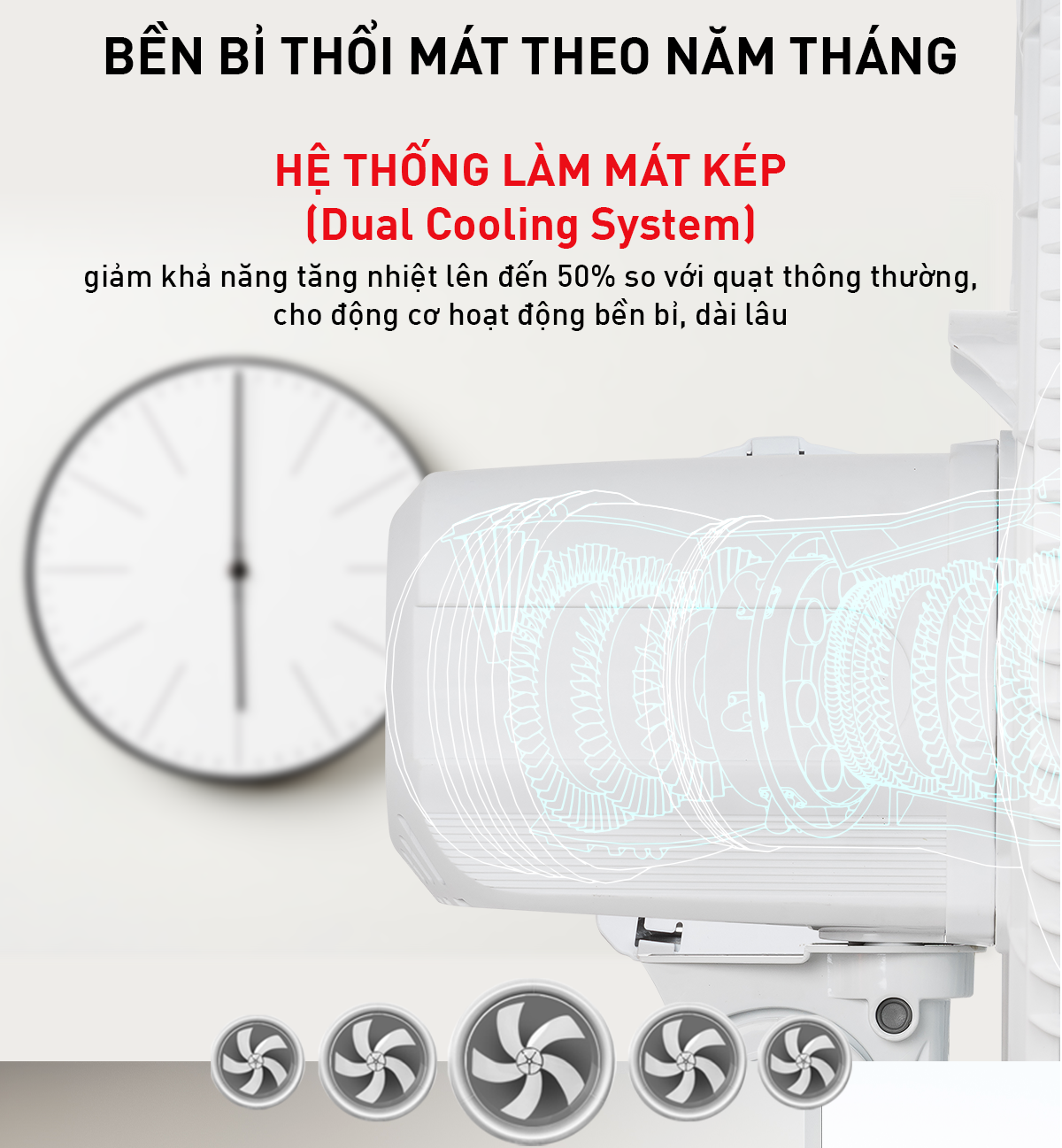 Quạt đứng có điều khiển từ xa Tefal Turbo Silence VH679990 màu trắng- Hàng chính hãng