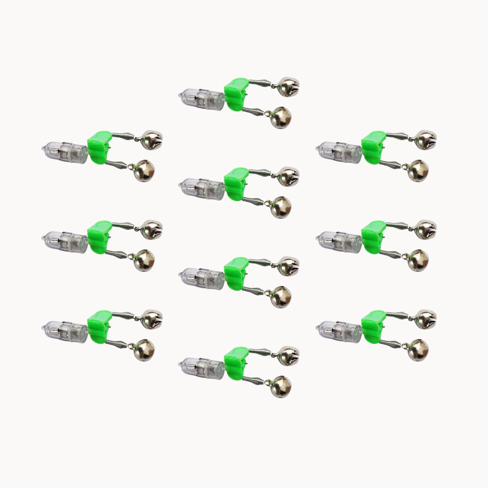 10Pcs Dual Bells  Bite Lure Alarm for Night Fishing Outdoor Surf Fishing