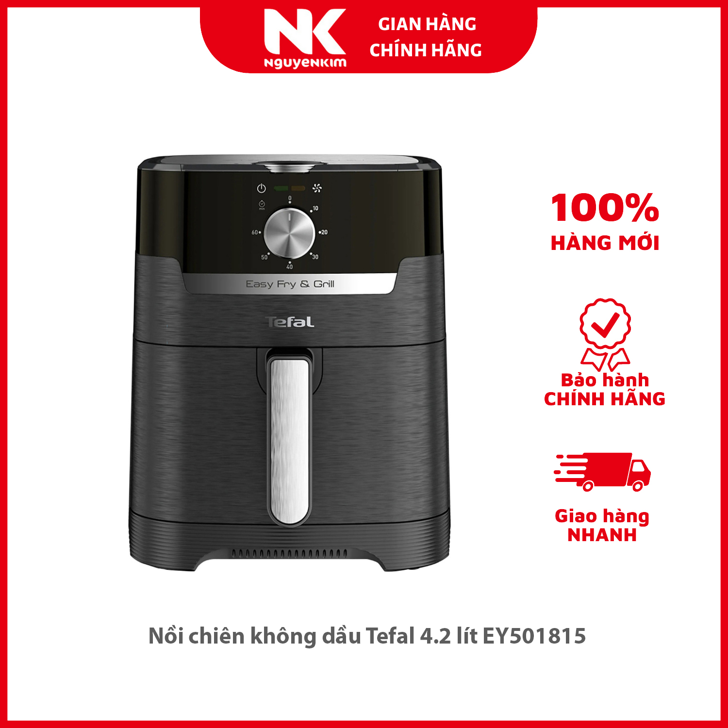 Nồi chiên không dầu Tefal 4.2 lít EY501815 - Hàng chính hãng