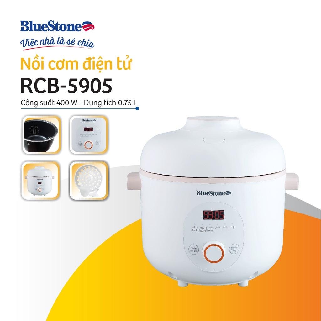 Nồi Cơm Điện Tử Mini Bluestone 5905 , Dung Tích 0.75L , Hàng Chính Hãng