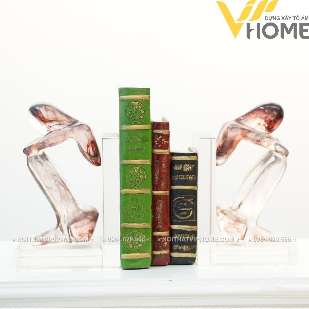 Đồ decor trang trí nội thất chặn sách kiểu dáng nghệ thuật, sang trọng, hiện đại DDB 00387
