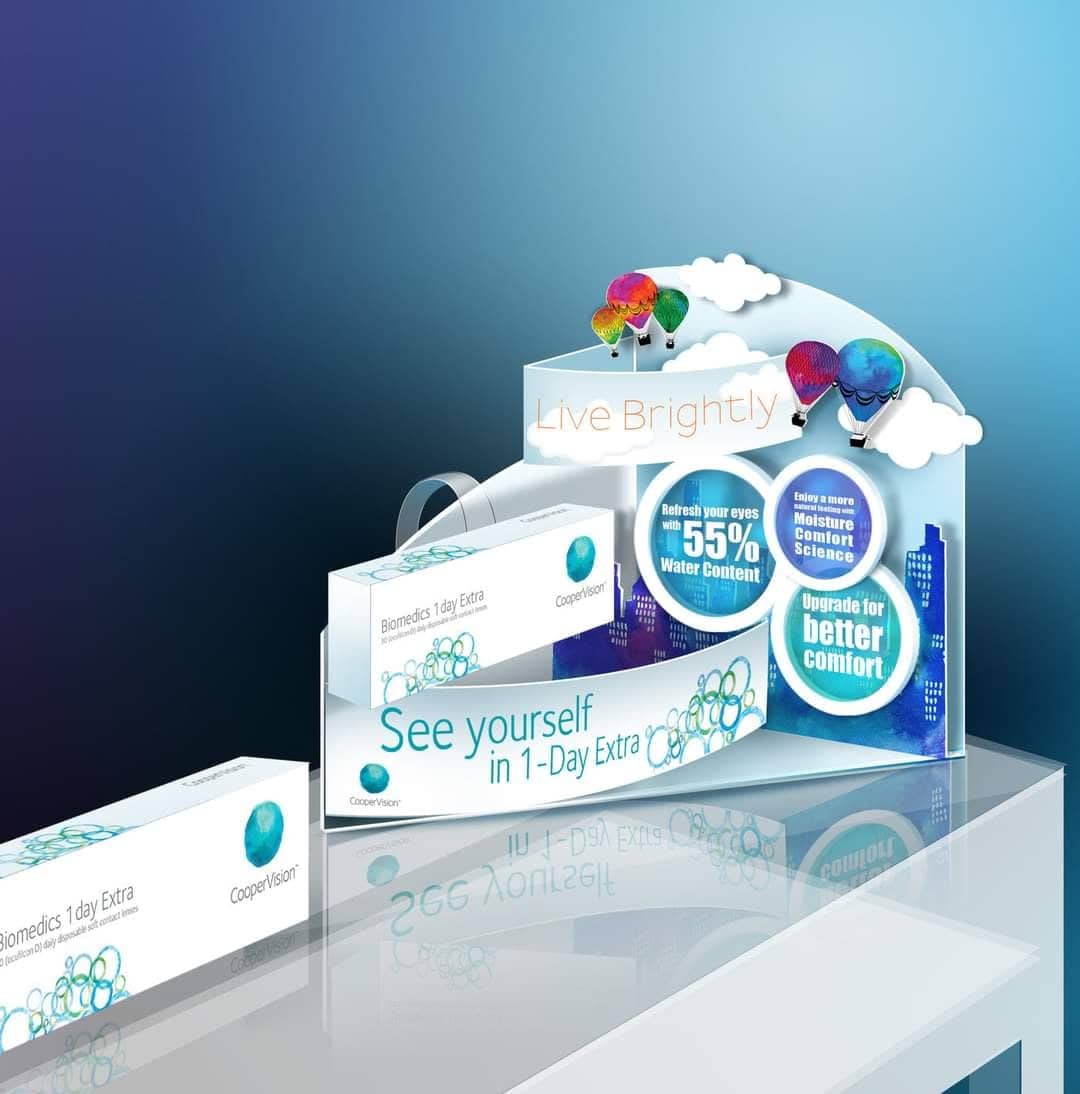 Kính Áp Tròng Biomedics 1 Day Extra Cận Thị Không Màu Dùng 1 Ngày