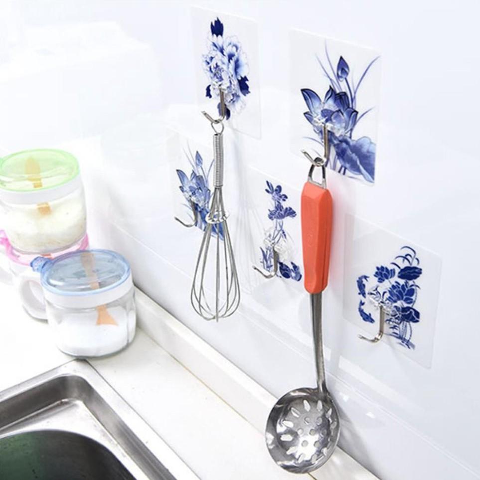 Set 3 Móc Dán Tường Siêu Dính In Hình 3D đẹp