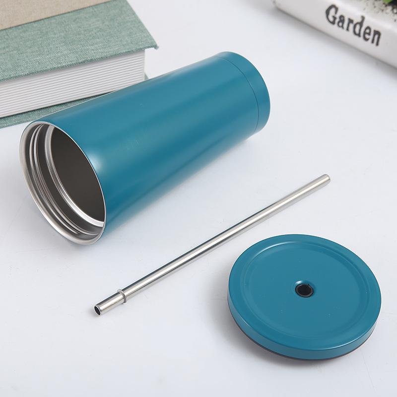 Phong Cách Mới Nhất Tùy Chỉnh Inox 304 Giữ Nhiệt Cốc 2 Lớp Hút Chân Không Công Suất Lớn Ống Hút Cốc Ô Tô Di Động Cà Phê Tặng Cốc